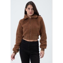 Polo State Kadın Polar Ceket  Kahverengi