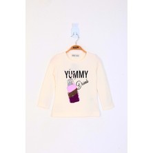 Toontoy Kids Kız Çocuk Çevirmeli Pul Detaylı Sweatshirt10