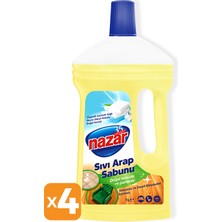 Nazar 4'lü Sıvı Arap Sabunu Beyaz Sabun Kokulu Sıvı Arap Sabunu 1 Litre x 4 Adet