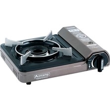 Orcamp Tekli Portatif Gaz Stop Emniyetli Kamp Ocağı Gri Renkli Hafif Taşıma Özellikli