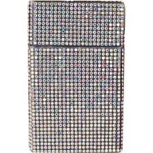 Nes Gift Kadın Neon Swarovski Pembe Janjan Taşlı Ince Uzun Sigara Kutusu