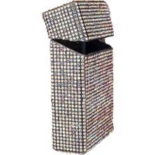 Nes Gift Kadın Neon Swarovski Pembe Janjan Taşlı Ince Uzun Sigara Kutusu