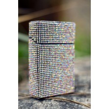 Nes Gift Kadın Neon Swarovski Pembe Janjan Taşlı Ince Uzun Sigara Kutusu