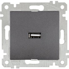 Mutlusan Rita Füme Mekanizma + Tuş Tekli Usb Şarj Prizi