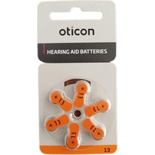 Oticon 13 Numara 6'lı Işitme Cihazı Pili