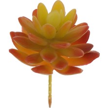 Vonluxe Yapay Etli Lotus Çiçek Yaprakları Bitki Sarı Kırmızı  (Yurt Dışından)