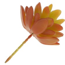 Vonluxe Yapay Etli Lotus Çiçek Yaprakları Bitki Sarı Kırmızı  (Yurt Dışından)