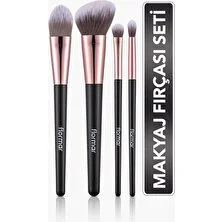 Flormar-Yumuşak Kıllı ve Dayanıklı Makeup Brush Set Allık & Fondöten & Far & Crease Makyaj Fırça Seti (012) 8690604597772