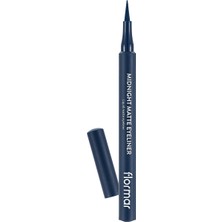 Flormar-Yoğun Pigmentli ve Mat Bitişli Midnight Matte Kalem Likit Eyeliner (003 Lacivert) 8690604641666