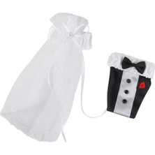 Bawei 3xbride Damat Elbise Düğün Cam Şampanya Fincan Kapak Dekorasyonu 2pcs 3 Adet (Yurt Dışından)