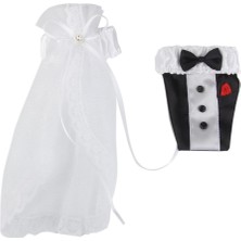 Bawei 3xbride Damat Elbise Düğün Cam Şampanya Fincan Kapak Dekorasyonu 2pcs 3 Adet (Yurt Dışından)