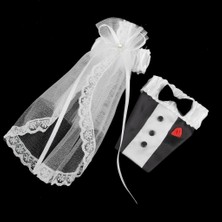 Bawei 3xbride Damat Elbise Düğün Cam Şampanya Fincan Kapak Dekorasyonu 2pcs 3 Adet (Yurt Dışından)