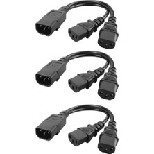 Loviver 3'lü Yeni Pvc 1-2 Y-Cable IEC320-C14 Ila 2C13 Kordon Adaptörü Pdu/ups (Yurt Dışından)