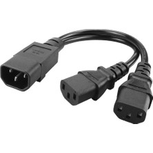 Loviver 3'lü Yeni Pvc 1-2 Y-Cable IEC320-C14 Ila 2C13 Kordon Adaptörü Pdu/ups (Yurt Dışından)