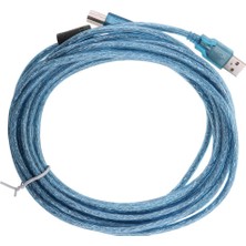 Loviver 1.5/3/5 USB Kablo Yazıcı Tipi Erkek .0 28AWG Korumalı Mavi 5 M (Yurt Dışından)