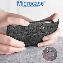 Microcase Honor 70 Leather Serisi Deri Efekt Silikon Kılıf - Siyah AL3337