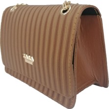 Liva 2521 Zincir Askılı Kadın Omuz Çantası - Taba