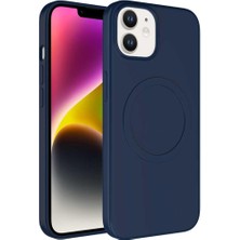 Musal Apple iPhone 12 Kılıf Magsafe Wireless Şarj Özellikli Pastel Renk Silikon Mat Kapak