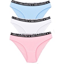 Pemilo Kadın 3'lü Paket Bikini Külot Renkli