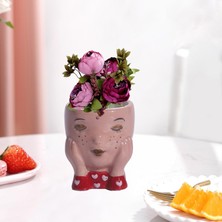 Royal Love 2x Yüz Saksı Bitki Bitki Pot Kafası Figürinler Mini (Yurt Dışından)