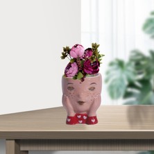 Royal Love 2x Yüz Saksı Bitki Bitki Pot Kafası Figürinler Mini (Yurt Dışından)