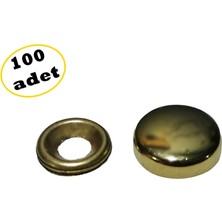 100 Adet Gold Dekoratif Vida Kapağı Vida Kapak Çap 20 Mm