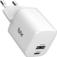 Bix SV35 Gan 33W USB-A SuperVOOC 2.0 + 35W PD Type-C Girişli Çift Bağlantı Noktalı, Oppo Reno 7/6/X3/Find X5/Find N/K10 Pro/A96, Realme GT/GT2/GT NEO/Q3/Q5, Samsung ve Daha Fazla ile Uyumlu