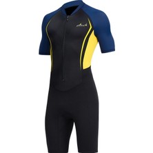 Zwinz Mens Shorty Wetsuit Surf Spearfishing Için Tam Vücut Ön Zip Xxl Sarı (Yurt Dışından)