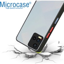 Microcase Vivo Y21A London Serisi Darbeye Dayanıklı Kılıf - Buzlu Siyah AL3415