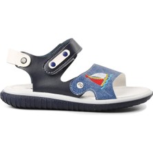 Şirin Bebe Ayakmod Şng 1540-F Lacivert-Beyaz-Kot Erkek Çocuk Sandalet