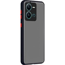 Microcase Vivo V25 / Vivo X80 Lite London Serisi Darbeye Dayanıklı Kılıf - Buzlu Siyah AL3415
