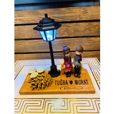 MYK Hediye ve Sanat Atölyesi Hediyelik Metal Fener  MYK Hediye ve Sanat Atölyesik Camlı Tealight Dekoratif Ferforje - Yeşil