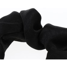 Amanda 3 Adetsilk Hisset Scrunchies Elastik Bağları Yumuşak Yay At Kuyruğu Tutucu Siyah 3 Adet Toka Saç Aksesuarı (Yurt Dışından)