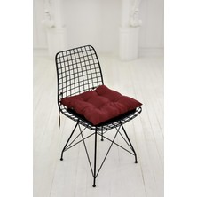 EC Shop Aydemir Collection Kırmızı 4'lü Kombin Pofidik Kare Sandalye Minderi Kırmızı 40 x 40 cm