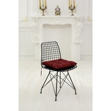 EC Shop Aydemir Collection Kırmızı 4'lü Kombin Pofidik Kare Sandalye Minderi Kırmızı 40 x 40 cm