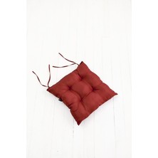 EC Shop Aydemir Collection Kırmızı 4'lü Kombin Pofidik Kare Sandalye Minderi Kırmızı 40 x 40 cm