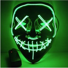 EC Shop Erdemshop Hallowen LED Işıklı Neon Maske 3 Modlu Parti Eğlence Maskesi Erdemshop Yeşil LED