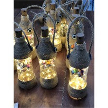 EC Shop Kardeşler Boncuk Hediyelik Eşya Kardeşler Ledli Içi Boncuklu Cam Şişe Masa Üstü Biblo