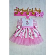 Kız Çocuk Kabarık Tüllü Hello Kitty Elbise