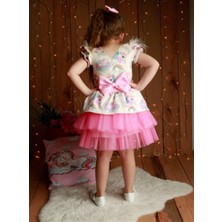Ada Anne Çocuk Moda Kız Çocuk Pembe My Little Pony Unicorn Elbise