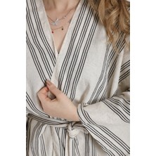 Semteks Feelıng  Keten Yöresel Dokuma Pareo (Beach Clothıng) Tunik - Kadın Panço