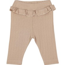 Antebies Organik Pembe Jakarlı Fırfırlı Kız Bebek Tayt