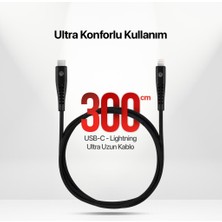 Mojue By Ttec Ekstra Dayanıklı Usb-C - iPhone Lightning 3A Şarj Kablosu 300CM