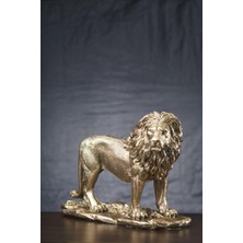EC Shop Decor Home Büyük Boy Dekoratif Aslan Biblo - Antik Renk