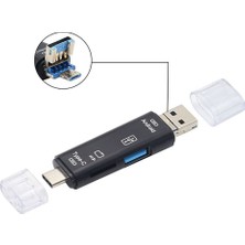 3in1 Type-C ve Micro USB Tf Çevirici Dönüştürücü Kart Okuyucu Otg