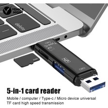 3in1 Type-C ve Micro USB Tf Çevirici Dönüştürücü Kart Okuyucu Otg