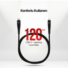 Mojue by ttec Ekstra Dayanıklı Usb-C - iPhone Lightning 3A Şarj Kablosu 120CM