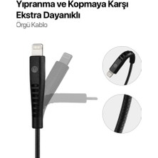 Mojue by ttec Ekstra Dayanıklı Usb-C - iPhone Lightning 3A Şarj Kablosu 120CM