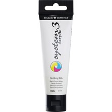 Daler Rowney System 3 Akrilik Boya 150ML 006 Zinc Mix White