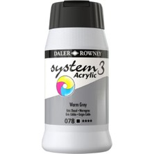 Daler Rowney System 3 Akrilik Boya 500ML 078 Warm Grey